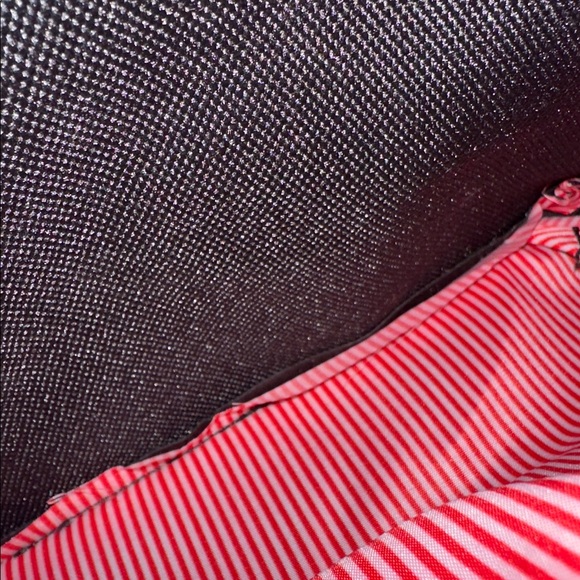 Herschel Supply Co. Black Backpack, Gold Zippers. NWOT. Red Stripe Interior. -C- - Picture 10 of 13